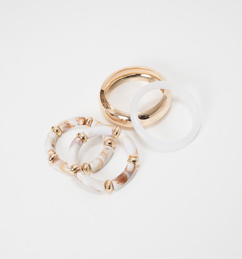 BICOLOR BRACELET SET X 4