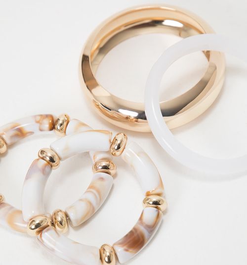 BICOLOR BRACELET SET X 4