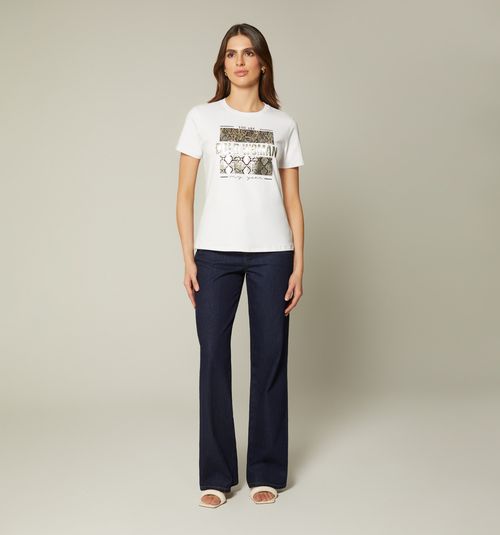 SHORT SLEEVE T-SHIRT WITH EMBOSSED PRINT