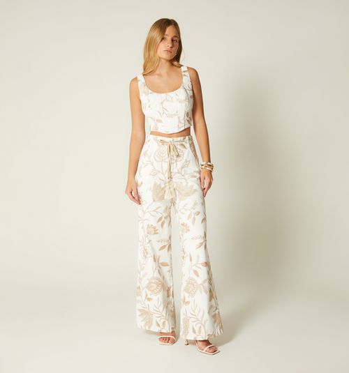 PALAZZO JEAN IN JACQUARD WITH CORD