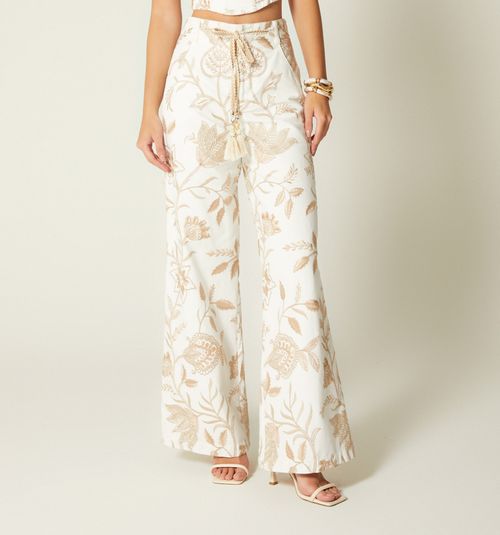 PALAZZO JEAN IN JACQUARD WITH CORD