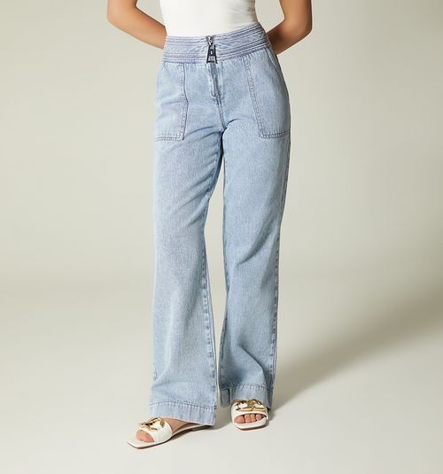 HIGH WAIST STRAIGHT LEG JEANS WITH ZIPPER
