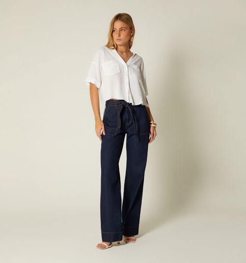 HIGH WAIST STRAIGHT LEG JEAN WITH BELT