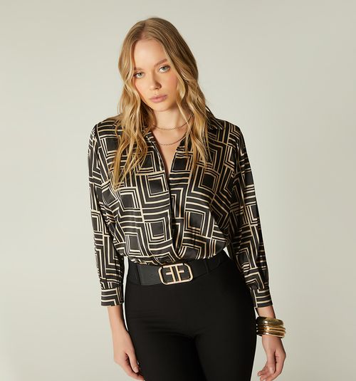 CROSSOVER BODY THREE-QUARTER SLEEVES