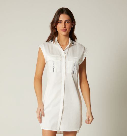 SHORT SHIRT DRESS WITH POCKETS AND ALMIL