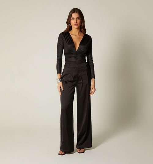 LONG SLEEVE BODY WITH GATHERED WAISTBAND