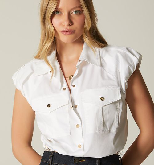 SHIRT WITH SHOULDER VOLUME