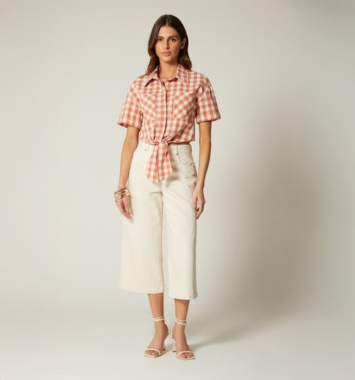 SHORT SLEEVE BLOUSE WITH KNOT