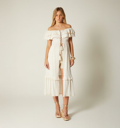 MAXI BLOUSE OFF-THE-SHOULDER