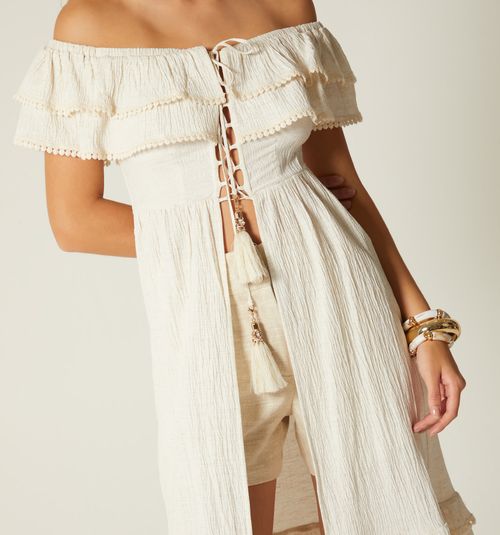 MAXI BLOUSE OFF-THE-SHOULDER