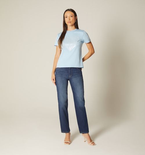 TEXT T-SHIRT WITH HOTFIX