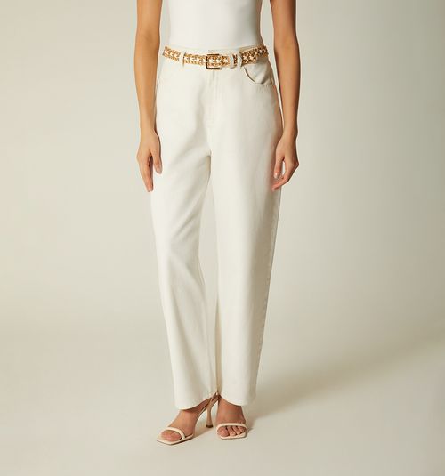 LOOSE FIT JEAN WITH FIVE POCKETS AND BELT