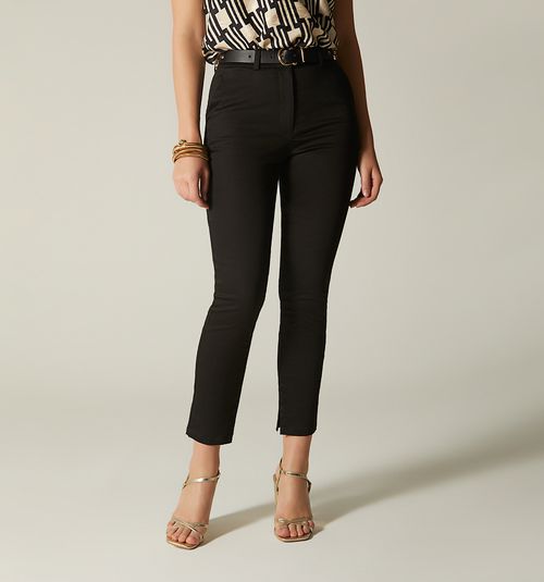 HIGH-WAISTED CHINO PANTS WITH BELT