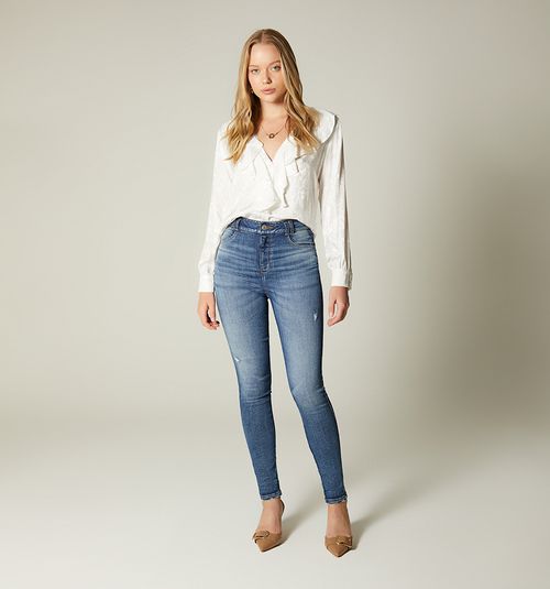 SHIRT BLOUSE WITH CONTRAST PIPING