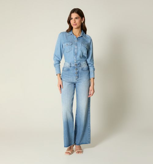 SUPER HIGH WAIST WIDE LEG JEAN 5 POCKET