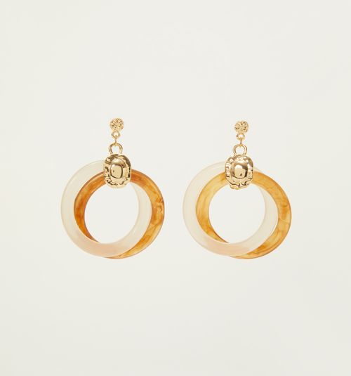HOOP EARRINGS BICOLOR RESIN