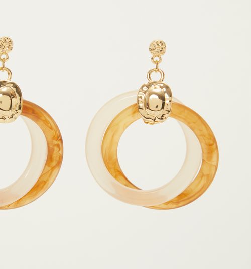 HOOP EARRINGS BICOLOR RESIN