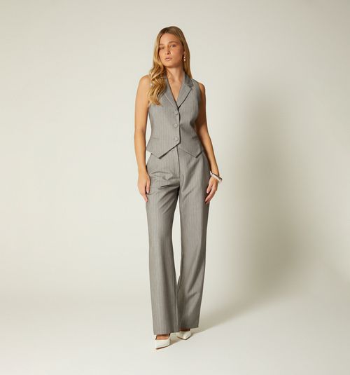 VEST WITH COVERED BUTTONS