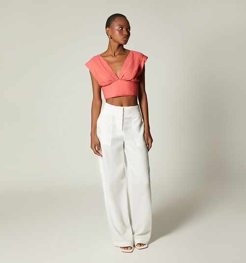 BLOUSE WITH TIE BACK