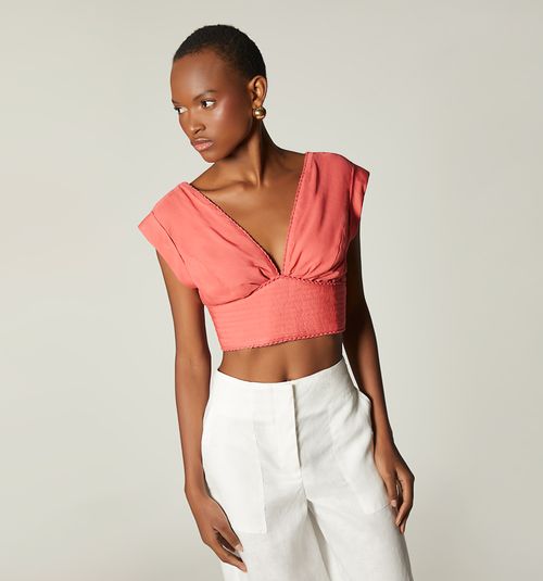 BLOUSE WITH TIE BACK