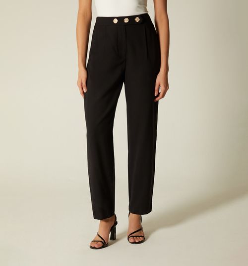 PANTS WITH FRONT CREASE AND WAISTBAND WITH 3 BUTTONS