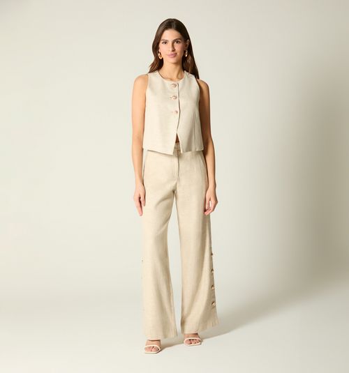 SLEEVELESS BLOUSE WITH BUTTONS