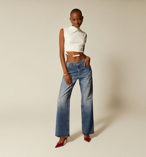 CROP BLOUSE WITH HARDWARE