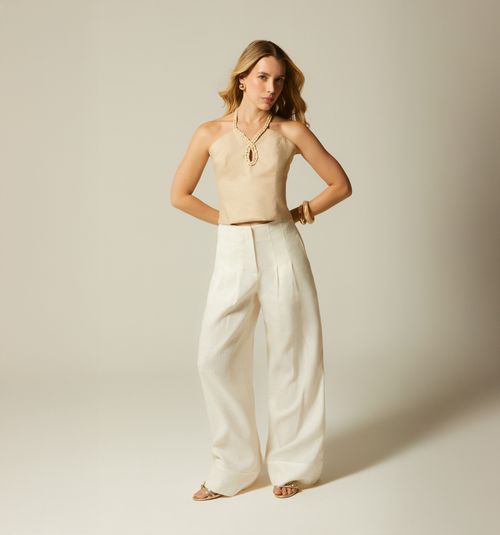 SPAGHETTI STRAP BLOUSE WITH DETAIL