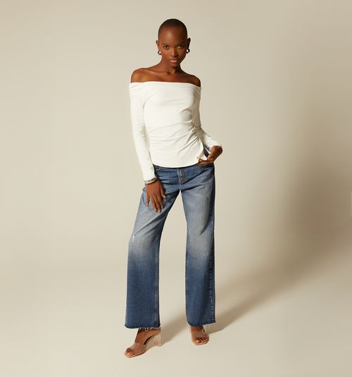 LONG SLEEVE OFF-SHOULDER BLOUSE