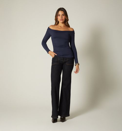 LONG SLEEVE OFF-SHOULDER BLOUSE
