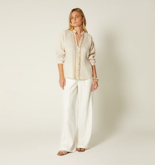 THREE-QUARTER SLEEVE BLOUSE