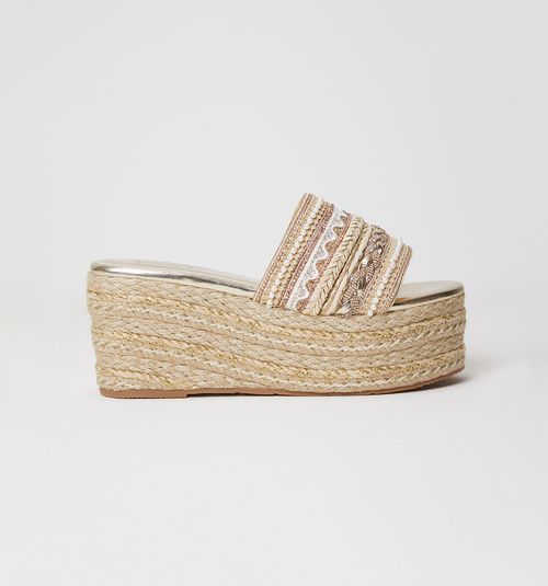 WOVEN PLANAFORMA AND SILVER EMBROIDERY