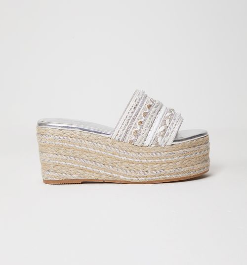 WOVEN PLANAFORMA AND SILVER EMBROIDERY