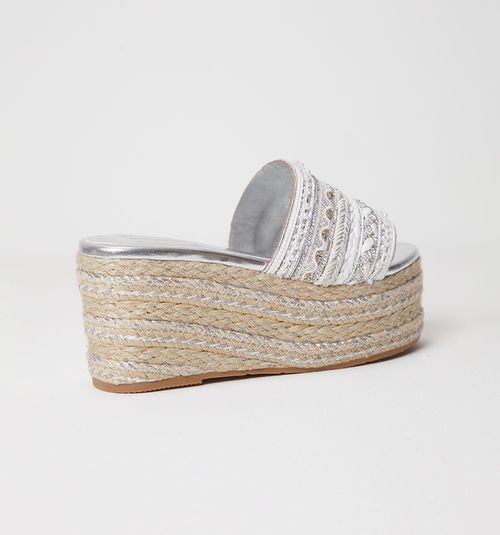 WOVEN PLANAFORMA AND SILVER EMBROIDERY