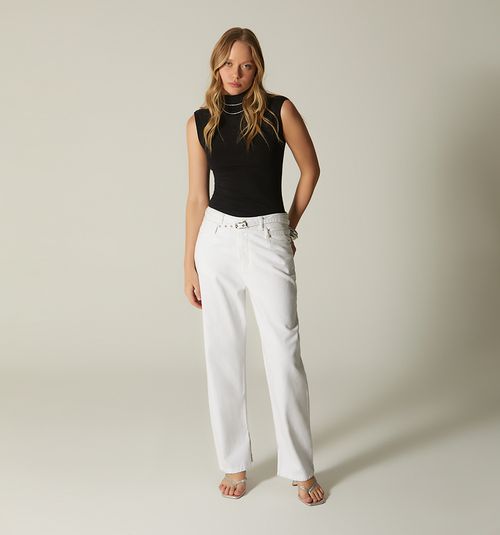 WOMEN'S LOOSE FIT JEANS WITH BELT