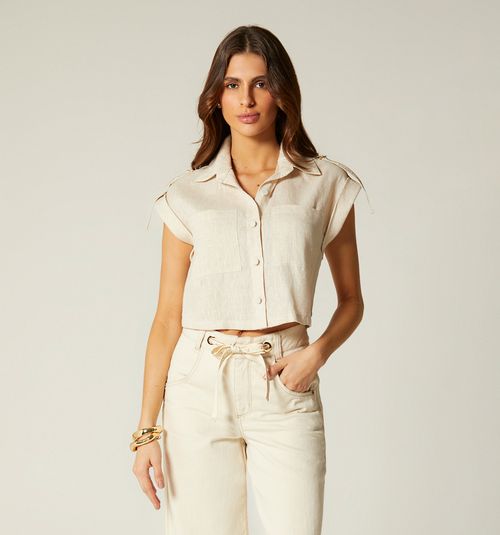 HIGH WAIST PALAZZO JEANS WITH DRAWSTRING AND EYELET