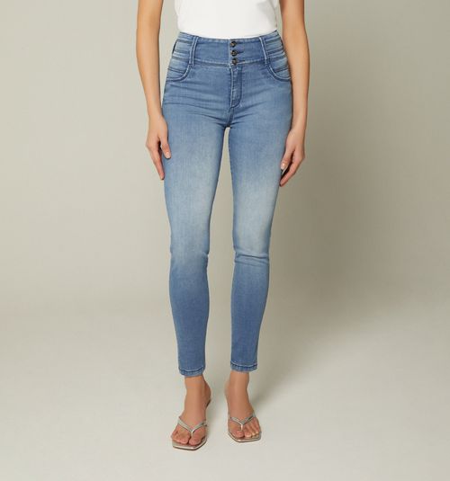 ULTRASLIM JEAN WITH WIDE WAISTBAND AND CUTS