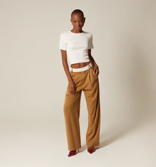 Pants with Contrast Waistband