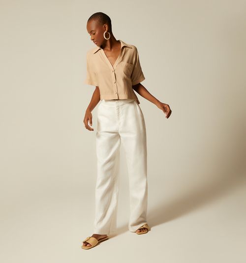SHORT SLEEVE BOXY BLOUSE