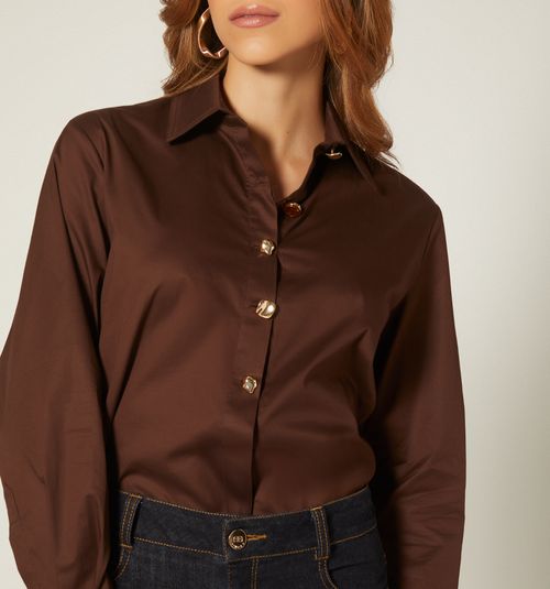 LONG SLEEVE SHIRT WITH LUXURY BUTTONS