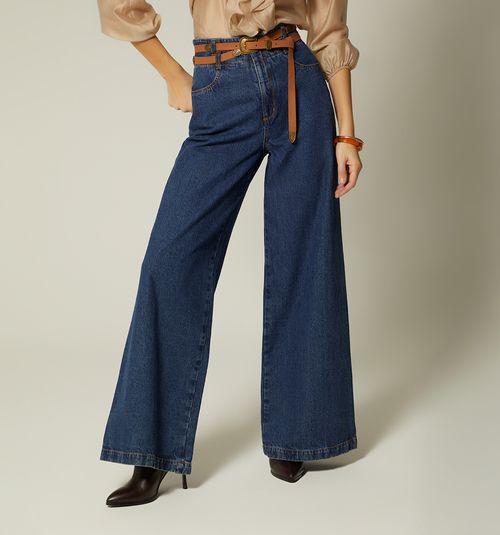SUPER HIGH WAIST PALAZZO JEANS WITH BELT