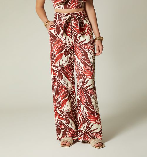 HIGH-WAIST PALAZZO PANTS WITH BELT