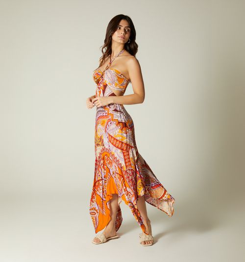 MIDI DRESS WITH TIE STRAP