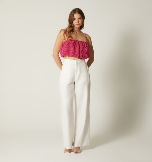 STRAIGHT TROUSERS DIAGONAL POCKET