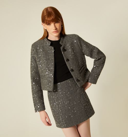 TWEED JACKET WITH SEQUINS