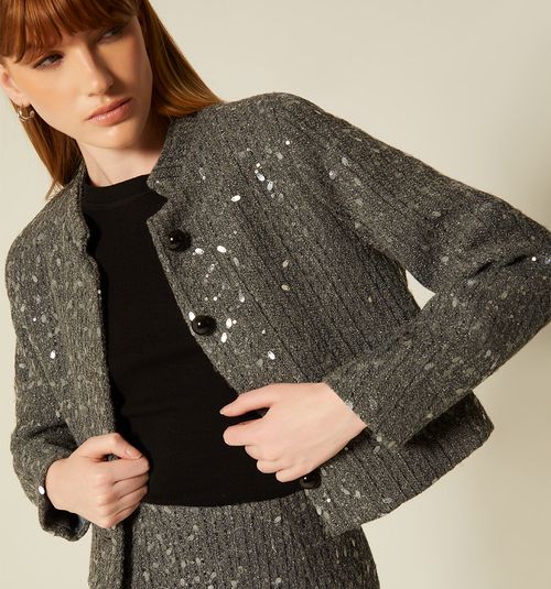 TWEED JACKET WITH SEQUINS