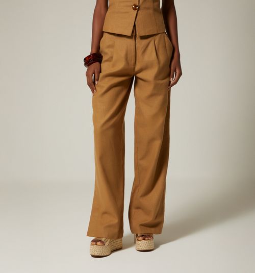 HIGH WAIST PALAZZO PANTS WITH BUTTONS