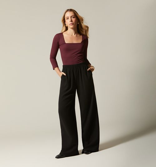 PALAZZO PANTS WITH ELASTIC WAIST