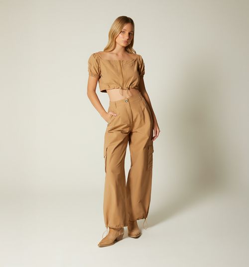 HIGH-WAISTED PALAZZO PANTS WITH POCKETS