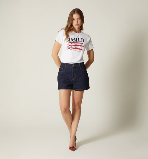 HIGH WAIST BASIC FIVE-POCKET SHORT